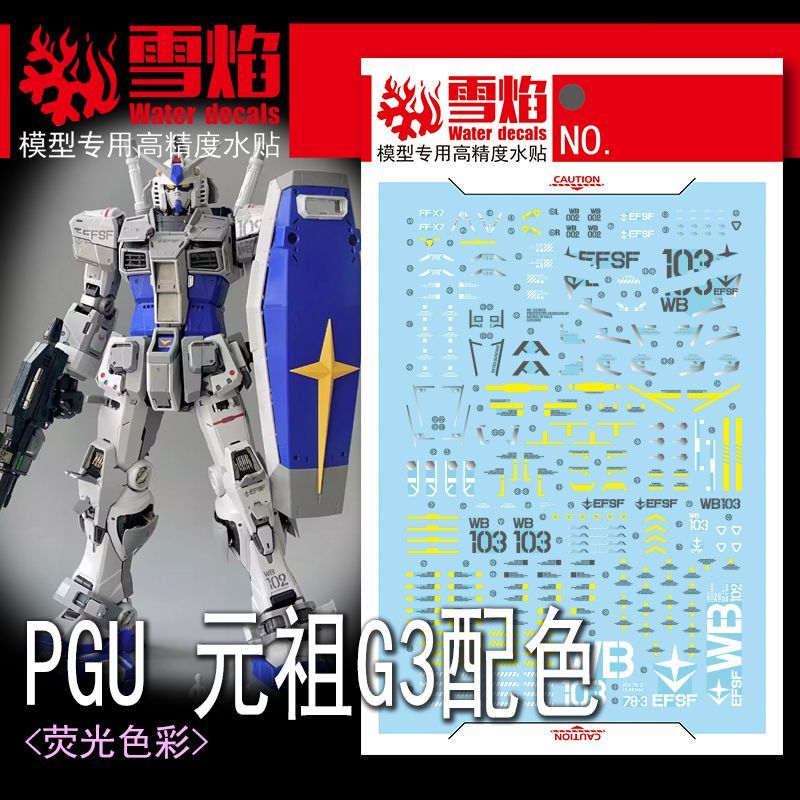 Model Kit Water Decal - Modelowe naklejki Studio PGU RX-78-3 G3,