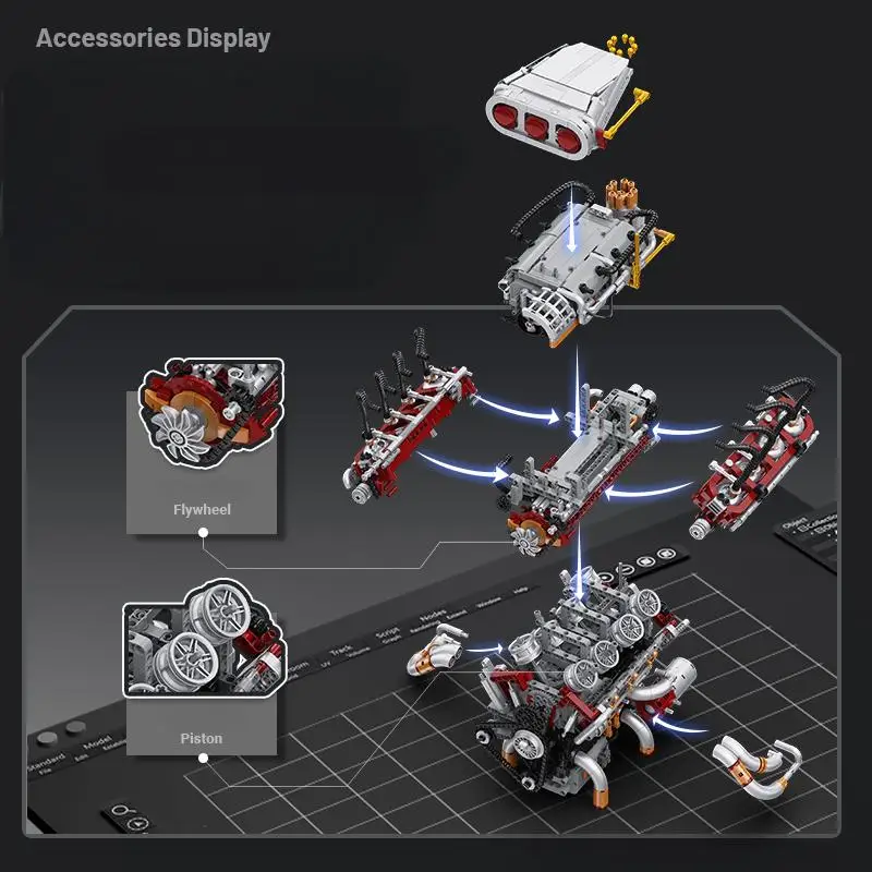 2347 elementów Zestaw konstruk – Model Kit V8 Engine recenzja i cena