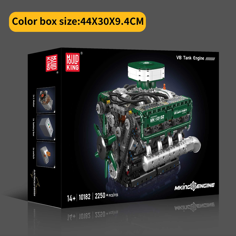 Mould King 10182 Model silnika – Model Kit V8 Engine recenzja i cena