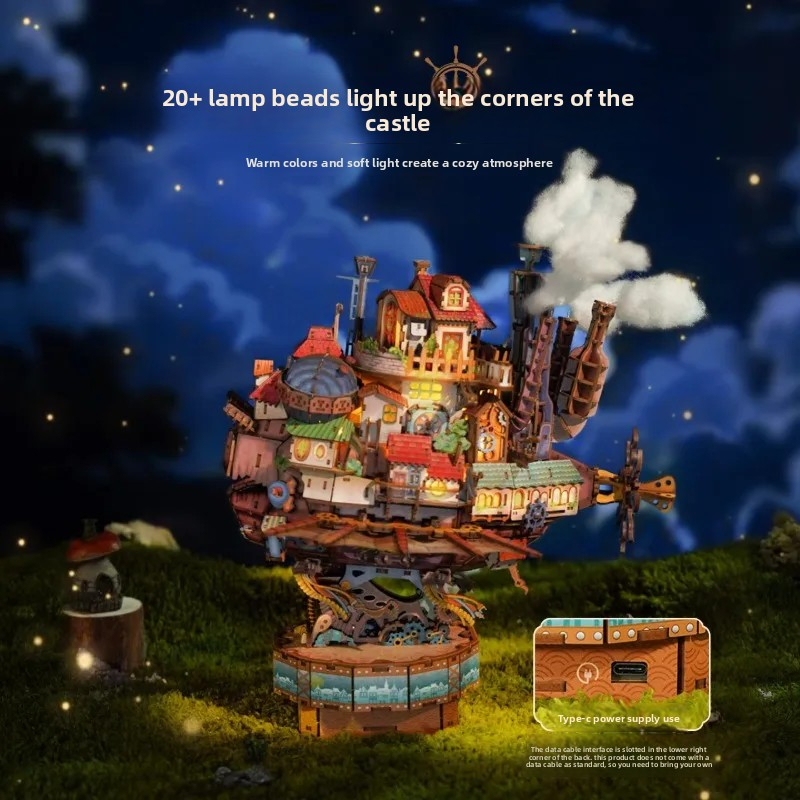 Tonecheer Ruchomy Zamek Howla  – Model Kit Wood recenzja i cena